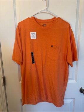 Izod Men's Short Sleeve Pocket Tee in Orange